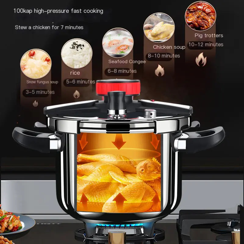 "304 Stainless Steel High-Pressure Cooker for Home Use"