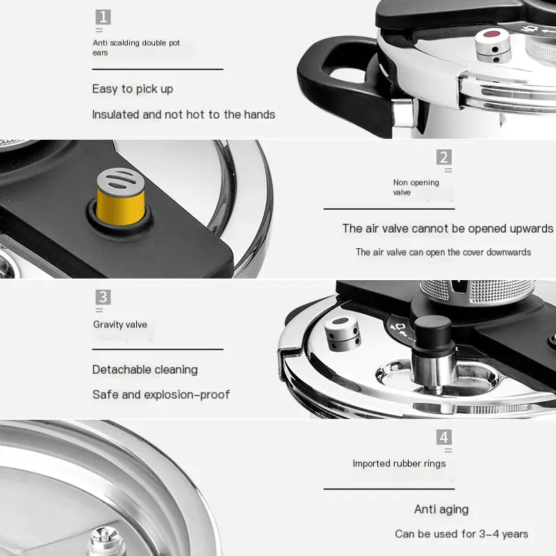 Stingum 304 Stainless Steel Pressure Cooker for Home Use