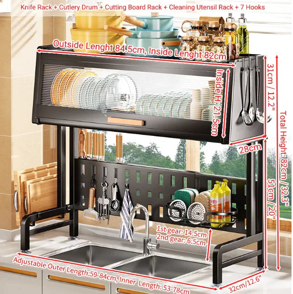 Retractable Kitchen Dish Drain Rack