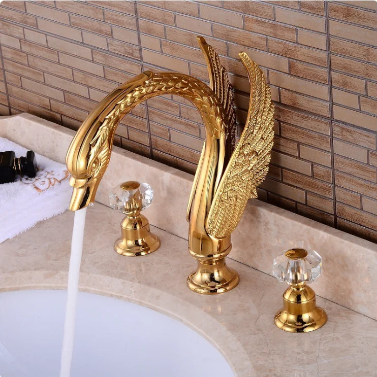 Swan Crystal Handle Faucet